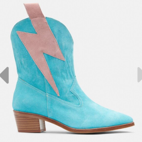 Modern Vice - Bolt Western Cotton Candy Suede Boots - Size 10 US (41 Italian) - Picture 3 of 8